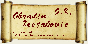 Obradin Krejaković vizit kartica